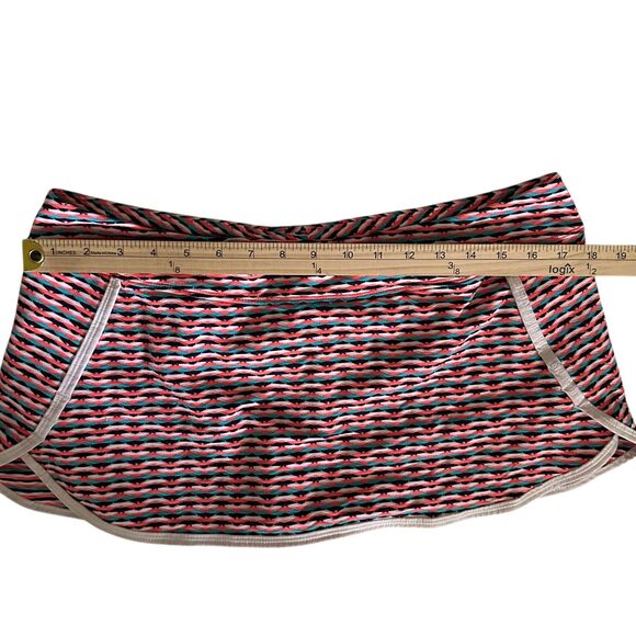 Athleta Orange and Blue Plaid Short Stretchy Tennis Skort with Pockets Size L - Picture 6 of 6